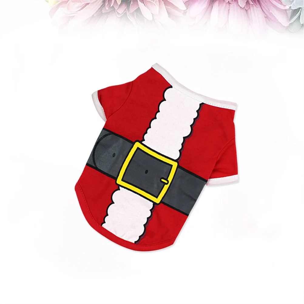 

Pet Santa Claus Costume Dog Christmas Clothes Sweater Shirt Puppy Cat Pullover Hoodie S Cold Protection Warm Cute Wear