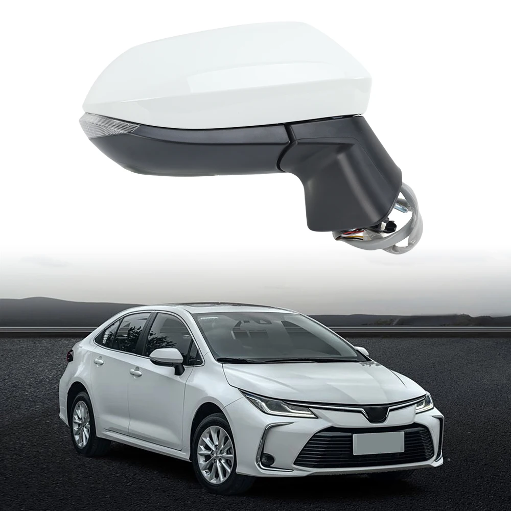 For Toyota Corolla 2020 2021 2022-2024 US Version 7 Pins Rearview Mirror Assembly White Blind Spot Side Mirror Car Accessories