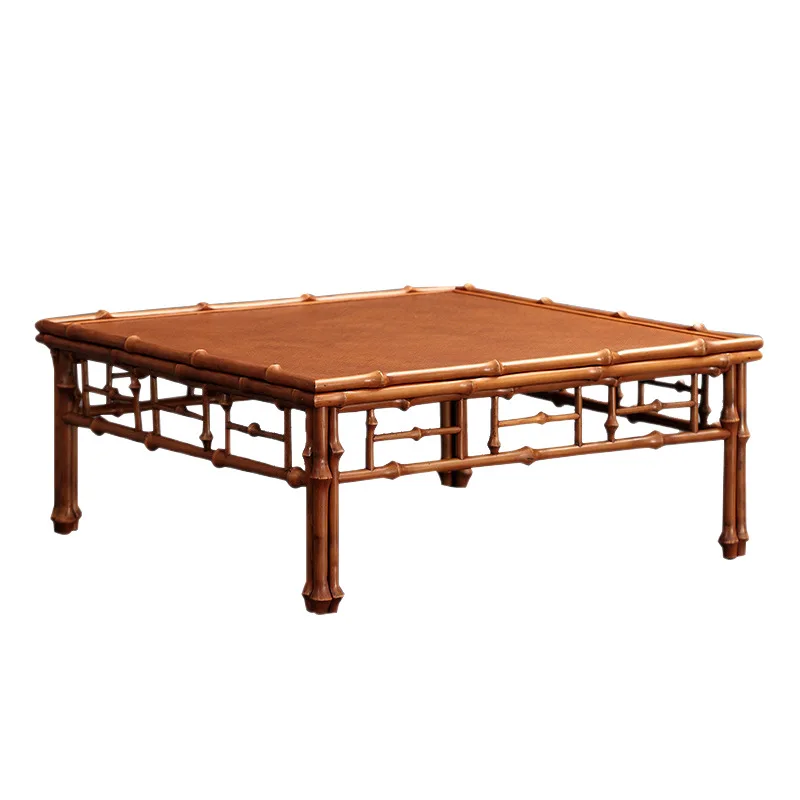 

Handmade stone withered bamboo tea table, household zen tatami tea table, square coffee table, small kang table