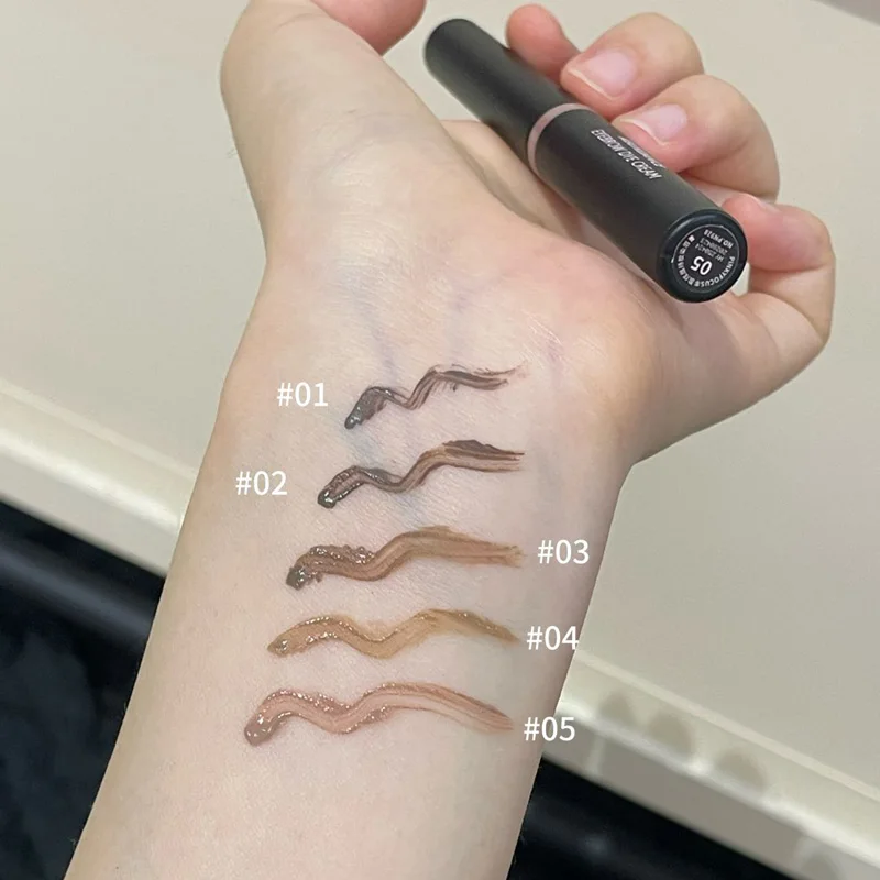 كريم صبغ الحواجب المكثف والمبهر من Pinkyfocus، ضربات مميزة وناعمة، ثلاثي الأبعاد، مقاوم للماء وغير ملطخ، لون طبيعي #5