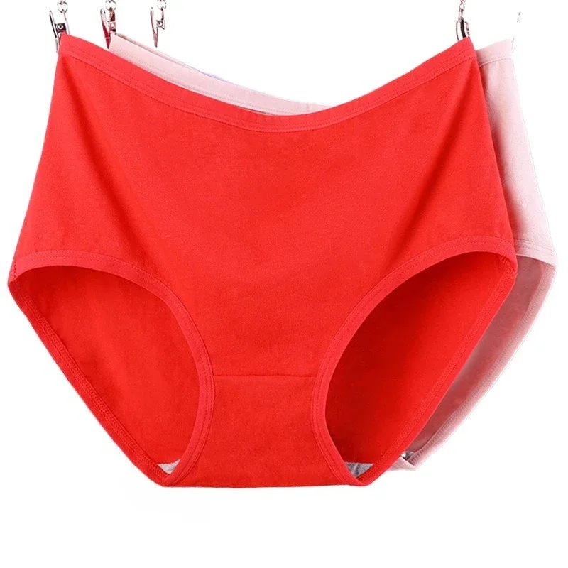 

Plus Size Briefs Mom's Mid-waist Women's Underwear Women's Panties Cotton Girl Brief Shorts Underpant Panty Female Intimate