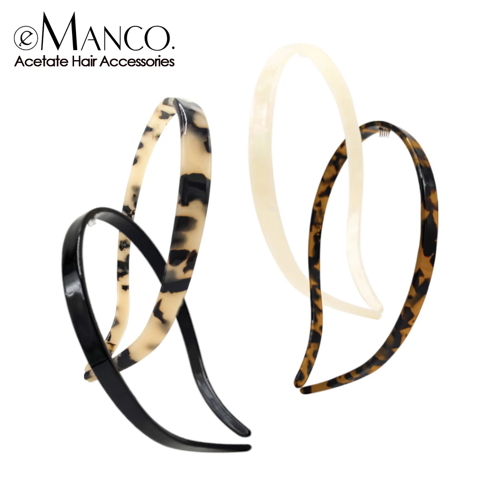 eManco Fashion Acetate Hair Bands Neat and Smooth Simple Design Exquisite and Beautiful Hair Accessories for Beautiful Women