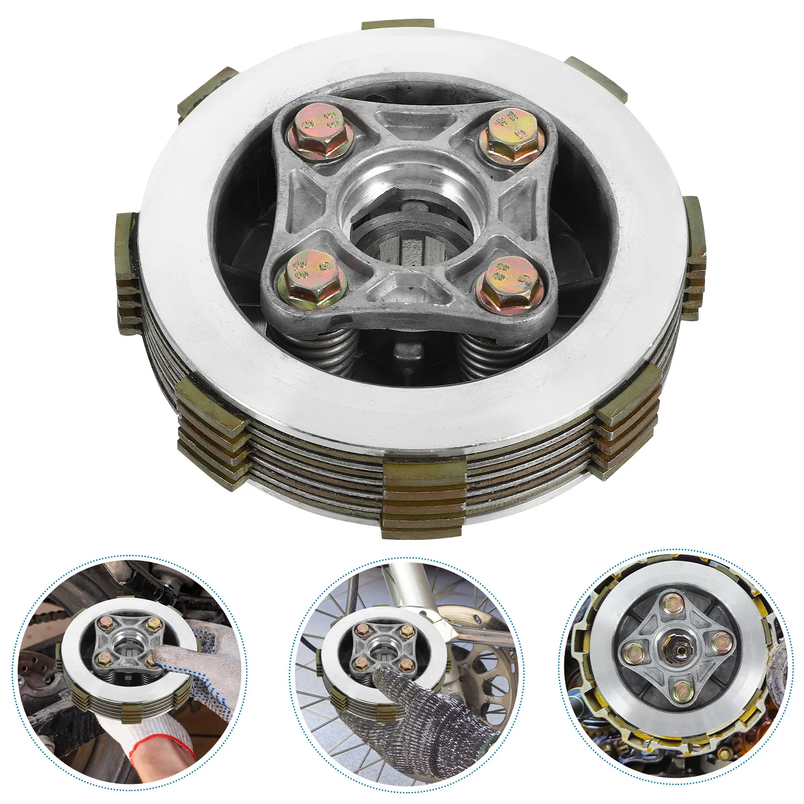 

Motorcycle Pad Assembly Heavy Duty Dirt Bike Atv Scooter Clutch Plate Wear Resistant Easy Install Clutch Pad Replacement