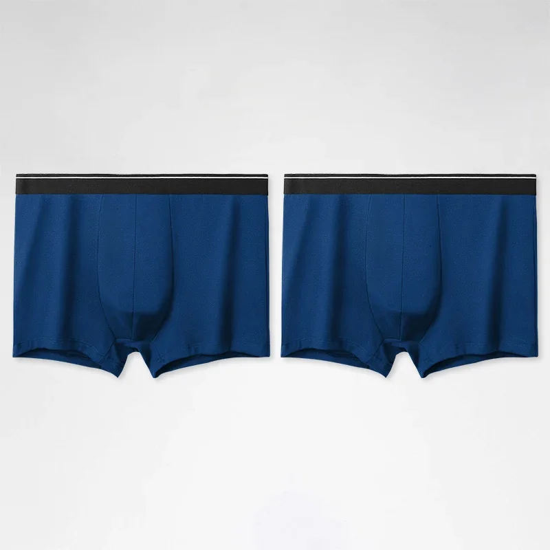 

men's solid color underwear men's pure cotton breathable four-corner pants mid-waist summer boys large size sports cotton boxers