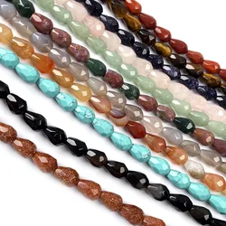 Natural Stone Beads Water Drop Loose Shape Spaced Isolation Beaded for Jewelry Making  DIY for Bracelet Necklace Accessories