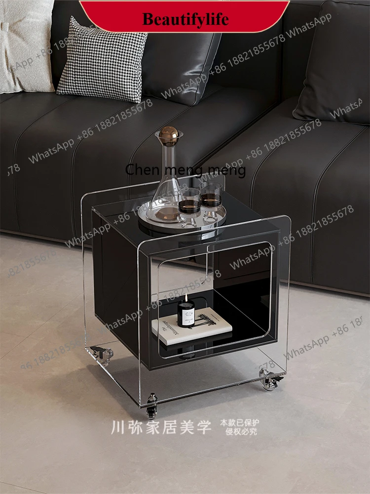 

z183 Несколько полок на боке дивана-тележки, простая мобильная тумбочка для домашнего использования.