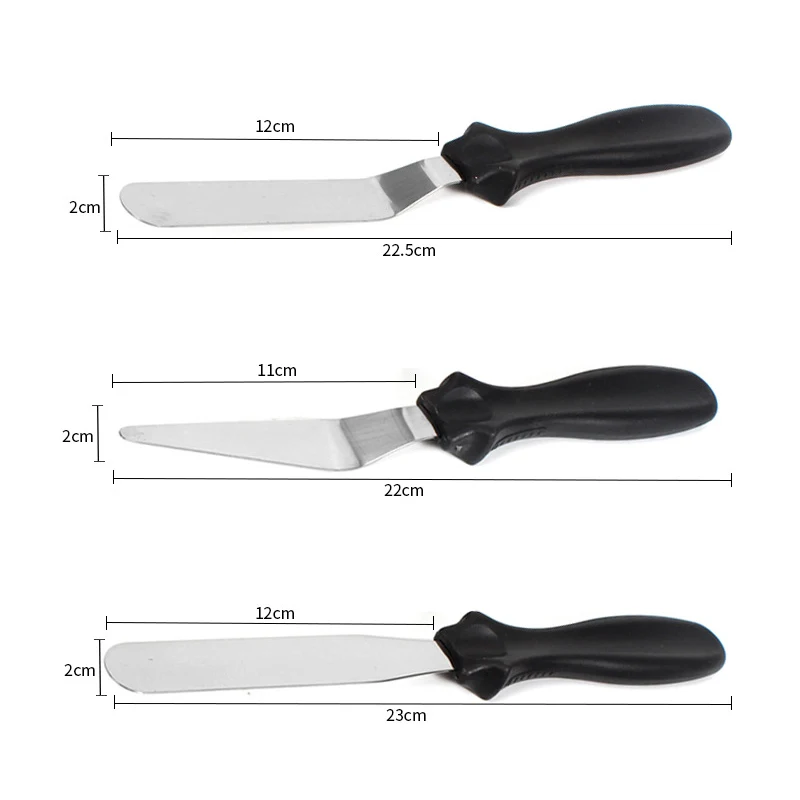 스테인레스 스틸 케이크 크림 주걱 버터 아이싱 스무더 주방 과자 베이킹 장식 도구, 웨딩 파티 액세서리, 6 개