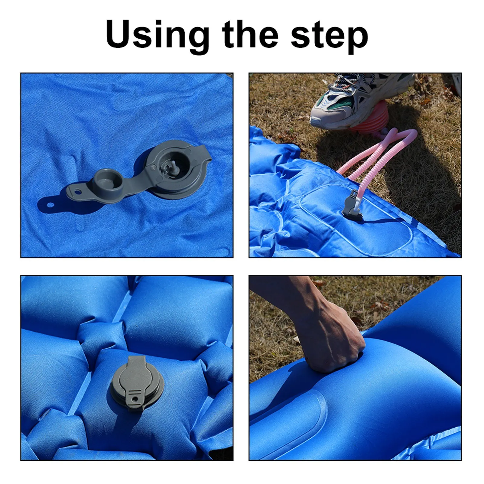 Almofada de dormir tpu para acampamento ao ar livre, tapete inflável com travesseiros, tapete de viagem, cama dobrável, almofada de ar ultraleve para caminhadas e trekking