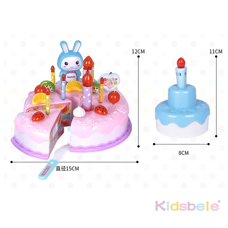 لعبة كعكة عيد الميلاد DIY محاكاة للأطفال، هدية عيد ميلاد المطبخ وحفلات عيد الميلاد، لعبة كعكة إبداعية ثلاثية الطبقات #4