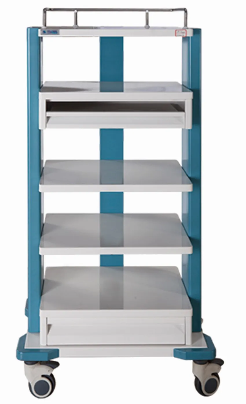 HOCHEY MEDICAL Mobile Laparoscope Tower 4 Layer Medical Cart Endoscopy Endoscope Trolley for Sale
