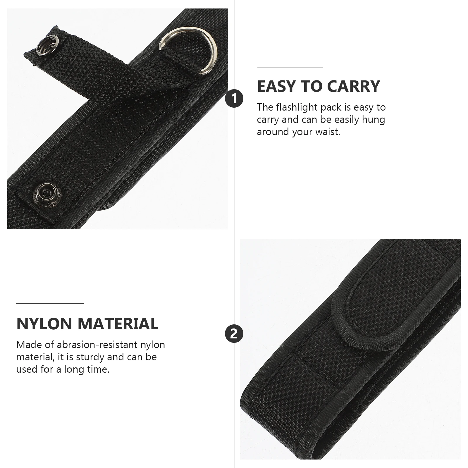 

Flashlight Case Lightweight Torch Pouch for Belt Holder Nylon Waist Hanger Work