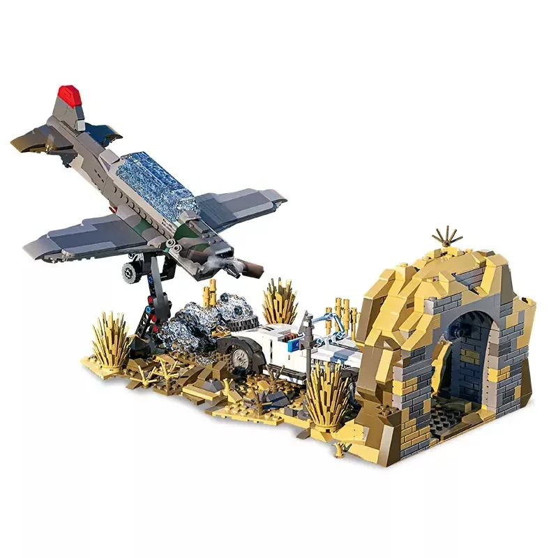 

MOC Dynamic Display Bracket Fighter Planes Perform Aerial Stunts Modle Building Blocks Desktop Ornament Puzzle DIY Toy Kid Gifts