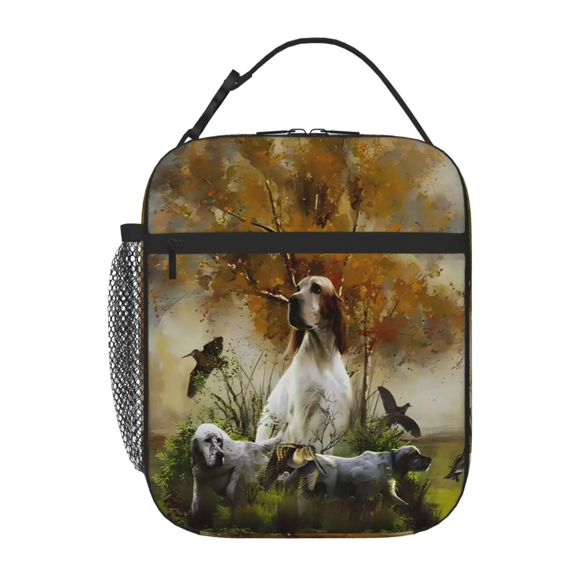 Bestselling English Setter Woodcock Hunting Letter Print Lightweight Lunch Bag Bus Trip Sports Lunch Bag