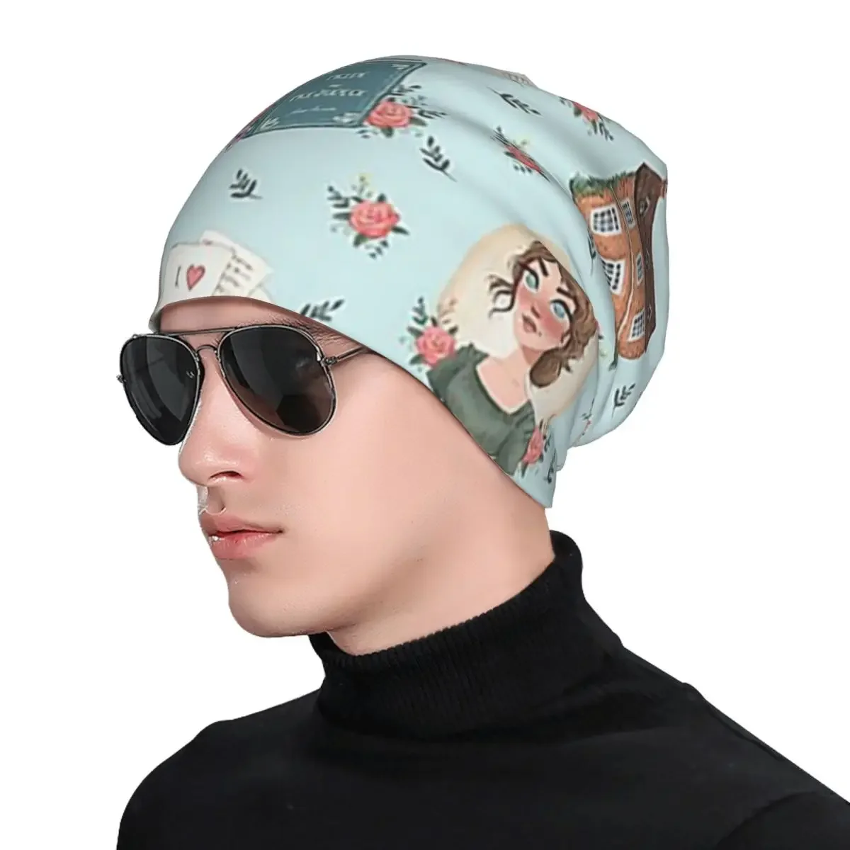 Orgulho e Preconceito - Jane Austen Inspiration Boné de malha quente Moda Bonnet Chapéu Outono Inverno Gorros Chapéus para adultos unissex