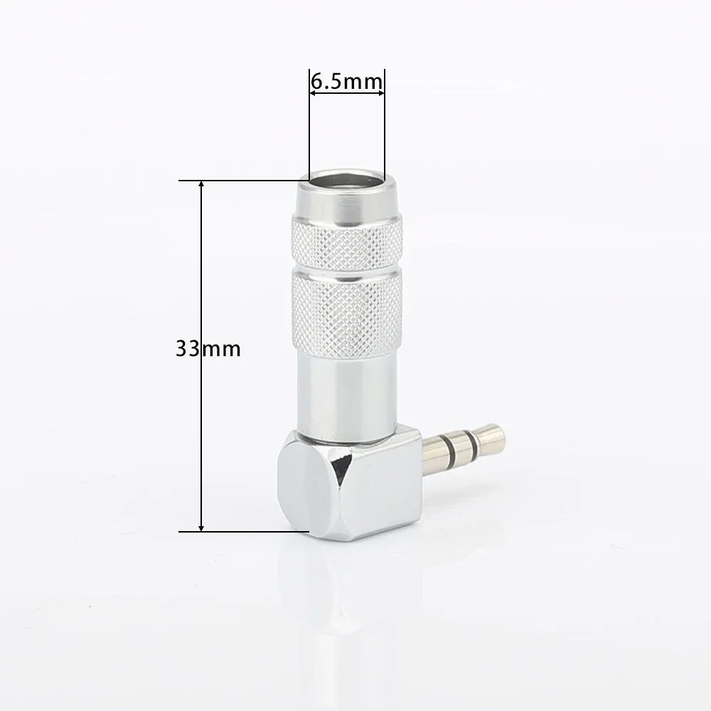 High Quality Audiocrast HP006 3.5mm Right Angle Angled Stereo Jack Plug Audio Cable Solder Adapter Terminal