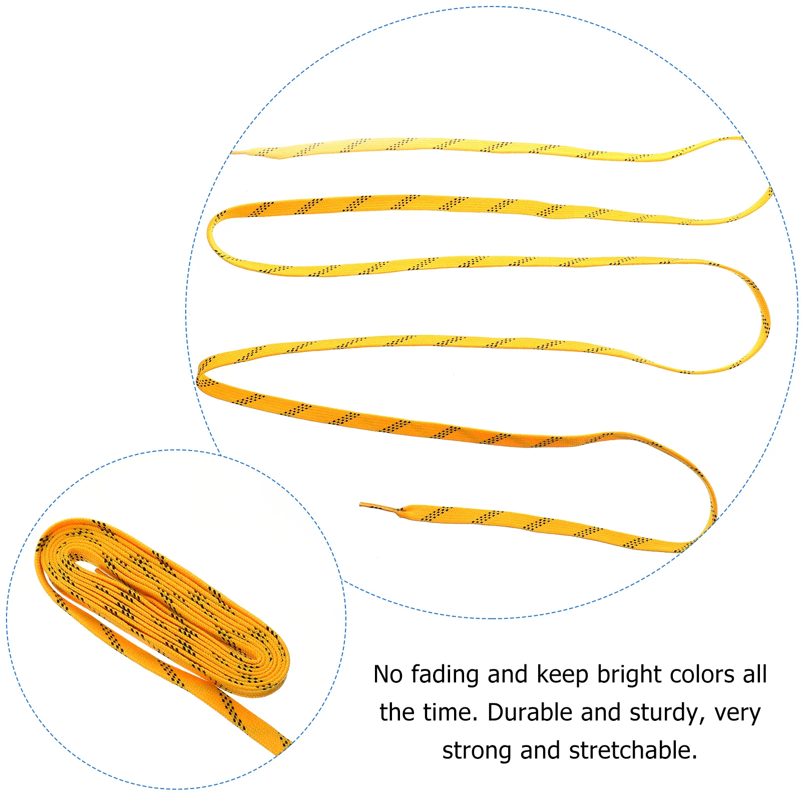 1 par de cadarços de skate de gelo de hóquei feitos sob encomenda resistente alongamento cadarços de skate universal cadarços sapato gravata