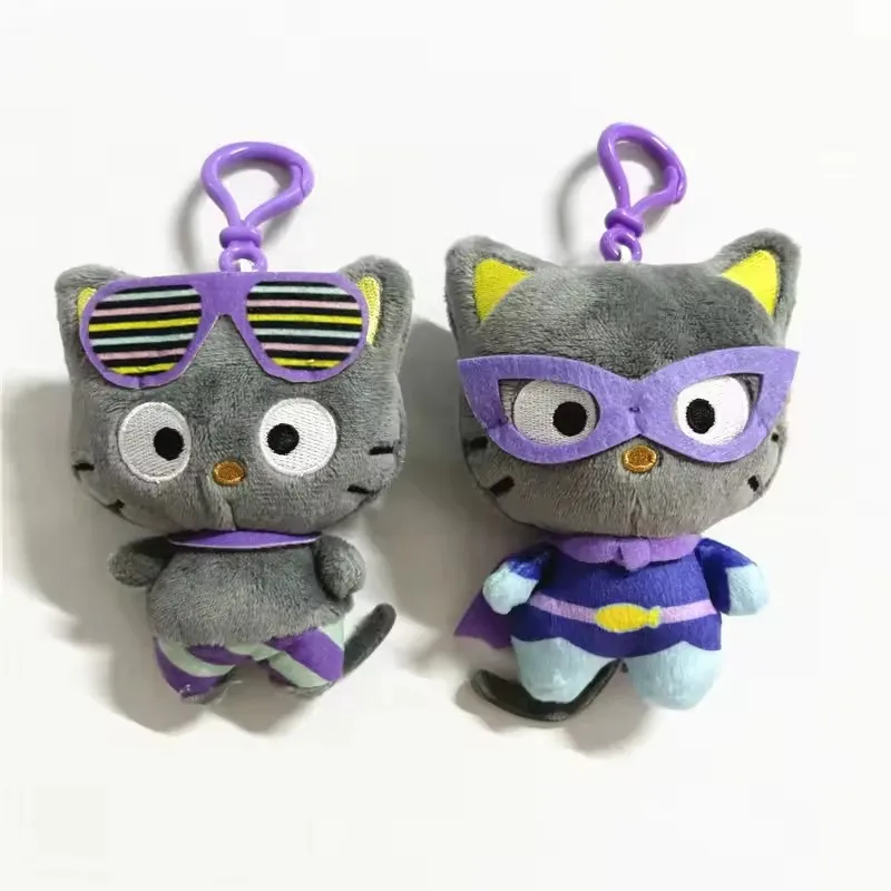 2025 Nowy Uroczy Anime Chococat Czarny Kot Pluszowy Brelok Łańcuszki Mała Zawieszka Zabawki Pluszowe Dla Dzieci 10CM