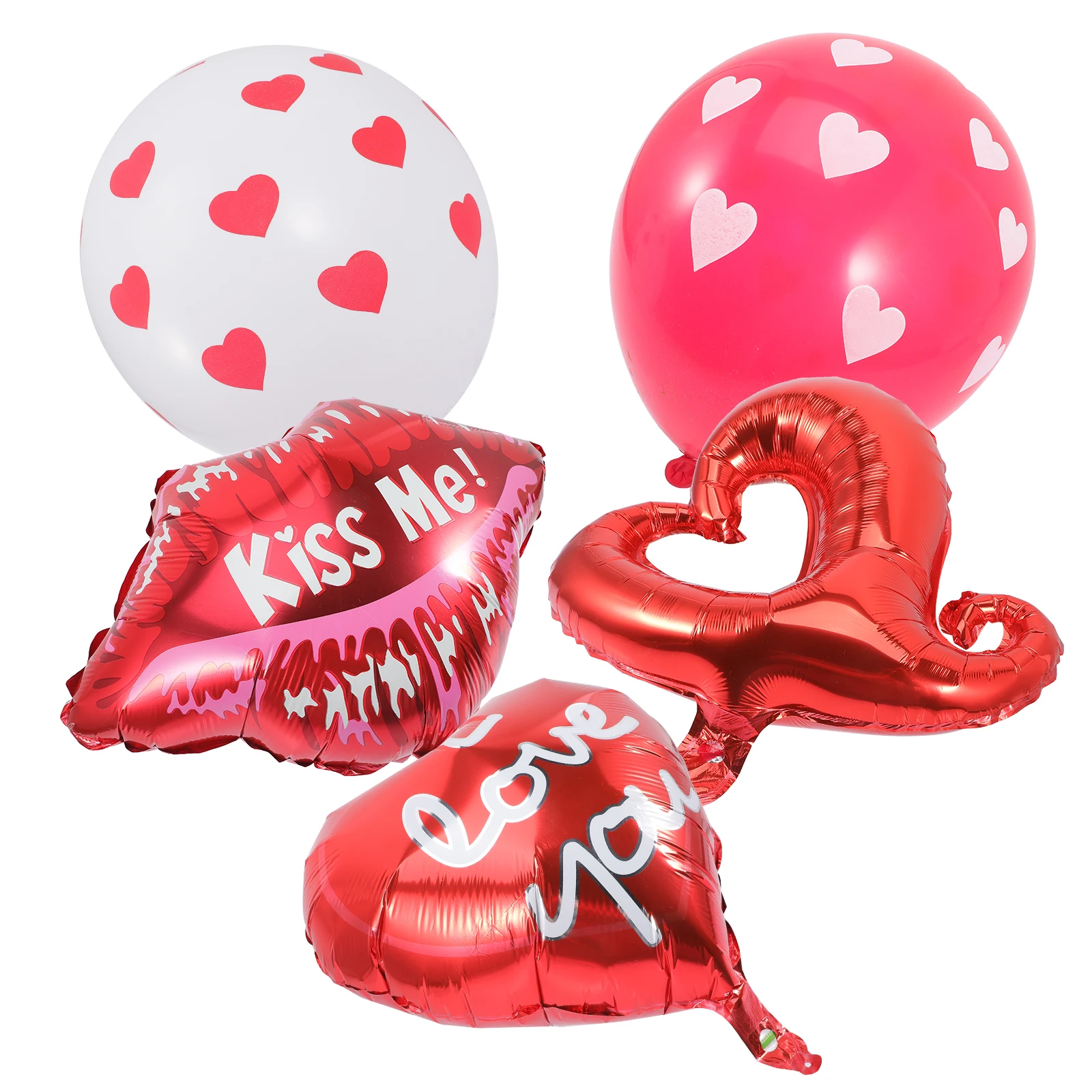 

Aluminum Film Latex Balloons Heart Shaped Red Decoration Wedding Valentines Day Party Supplies Elegant Romantic Photo Prop