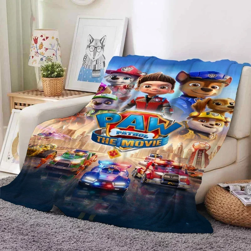 Paw Patrol Kids Nap Cover Rug Canine Skin-friendly Soft and Non-fluffy High Quality Material Cute Anime Figure Patrol Blanket