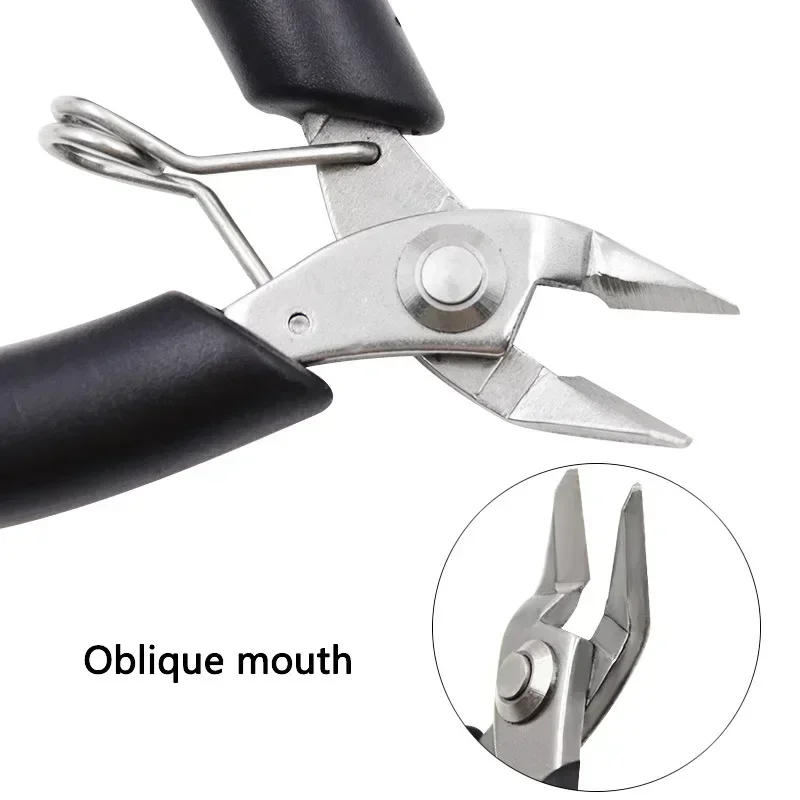 Electronic Pliers Wire Insulated Rubber Grip Model Hand Tools DIY Model Tools Diagonal Pliers Mini Wire Cutter Small Soft Cut