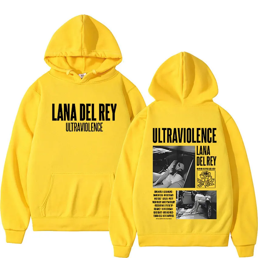 Singer Lana Del Rey Print Hip Hop Hoodies Men Woman Y2k Hoodie Streetwear Hooded Sweatshirts Pullovers Unisex Tracksuit Clothing