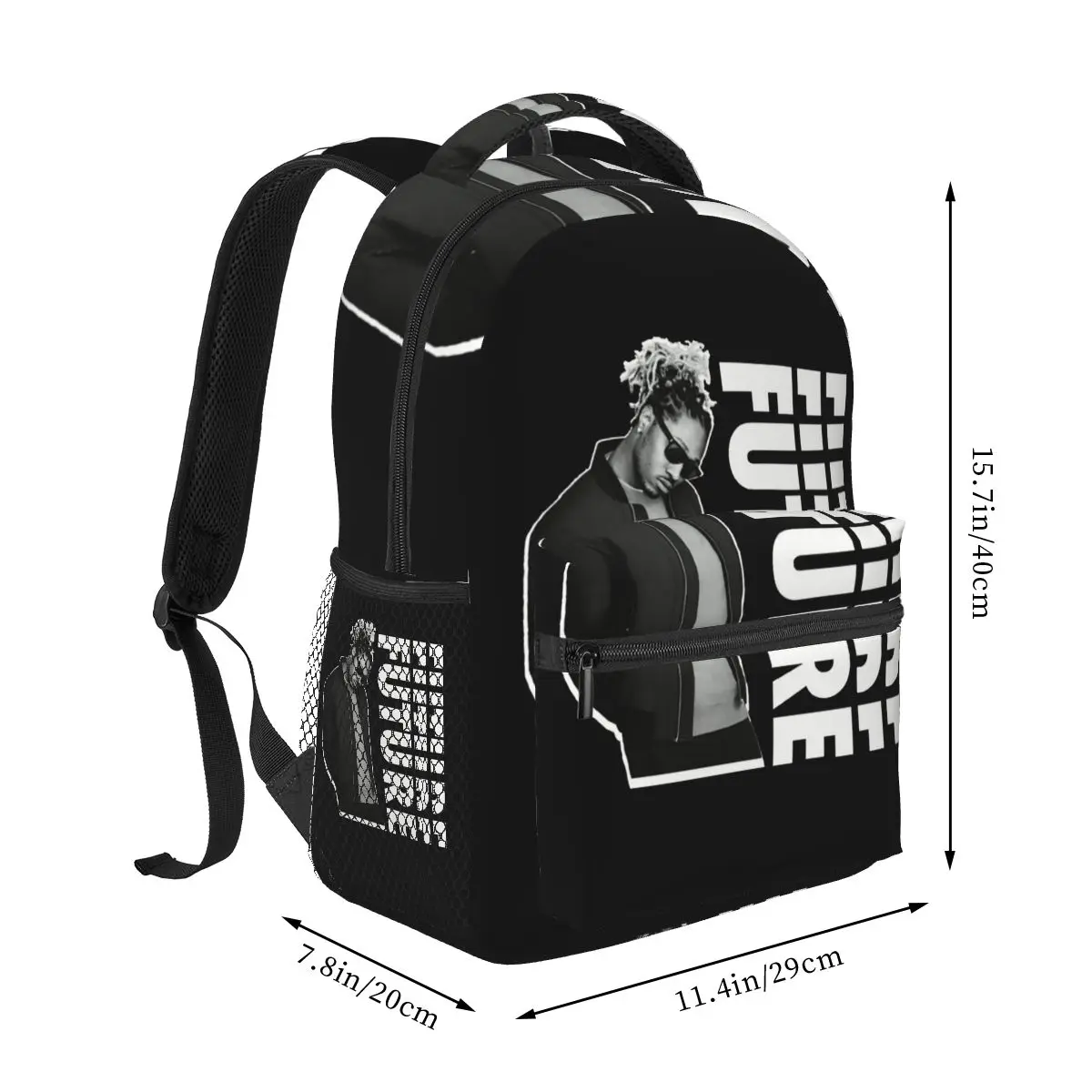 Cool Rapper Future Style Backpack Student Boys Girls BookBag Children School Bag Computer Shoulder Bags for Men Women