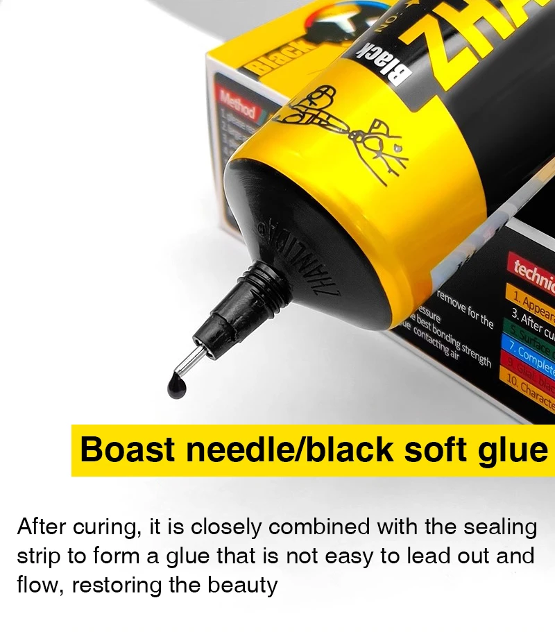 

Zhanlida T Black Car Sealing Strip Windshield Adhesive Waterproof Soft Filling Door Frame Debonding Glue