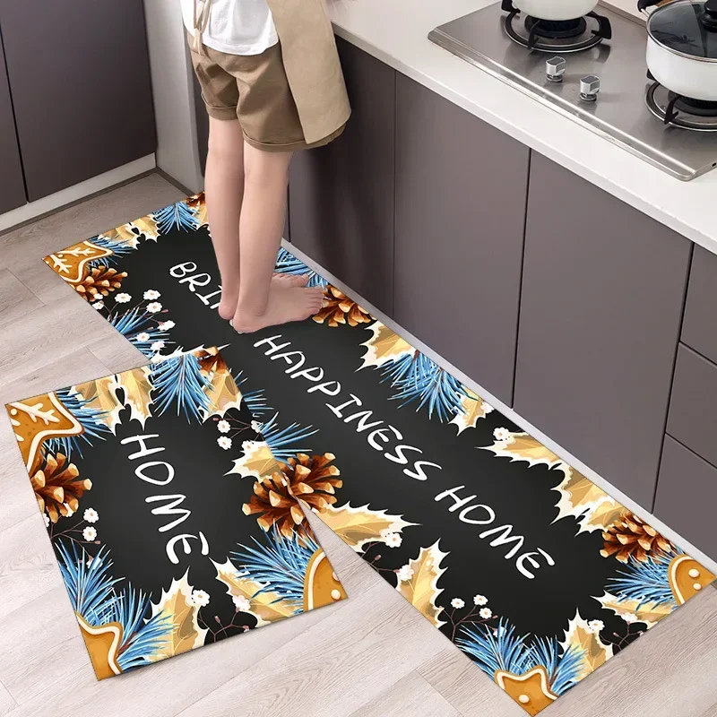 Vikama 2 teile/satz küche lange boden matte absorbiert wasser öl beständig für haushalts gebrauch schmutz abweisender eingang teppich