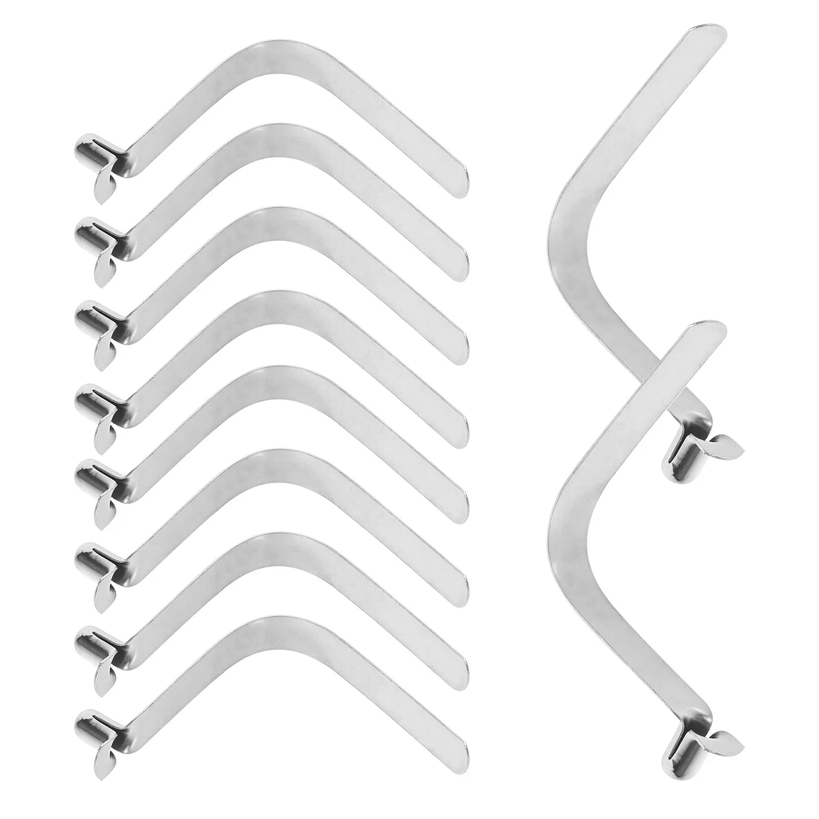 10Pcs Steel Spring Clips Kayak Paddle Snap Clips Pole Push Button Tent Umbrella Accessories Locking Pins Kayak Paddle Snaps