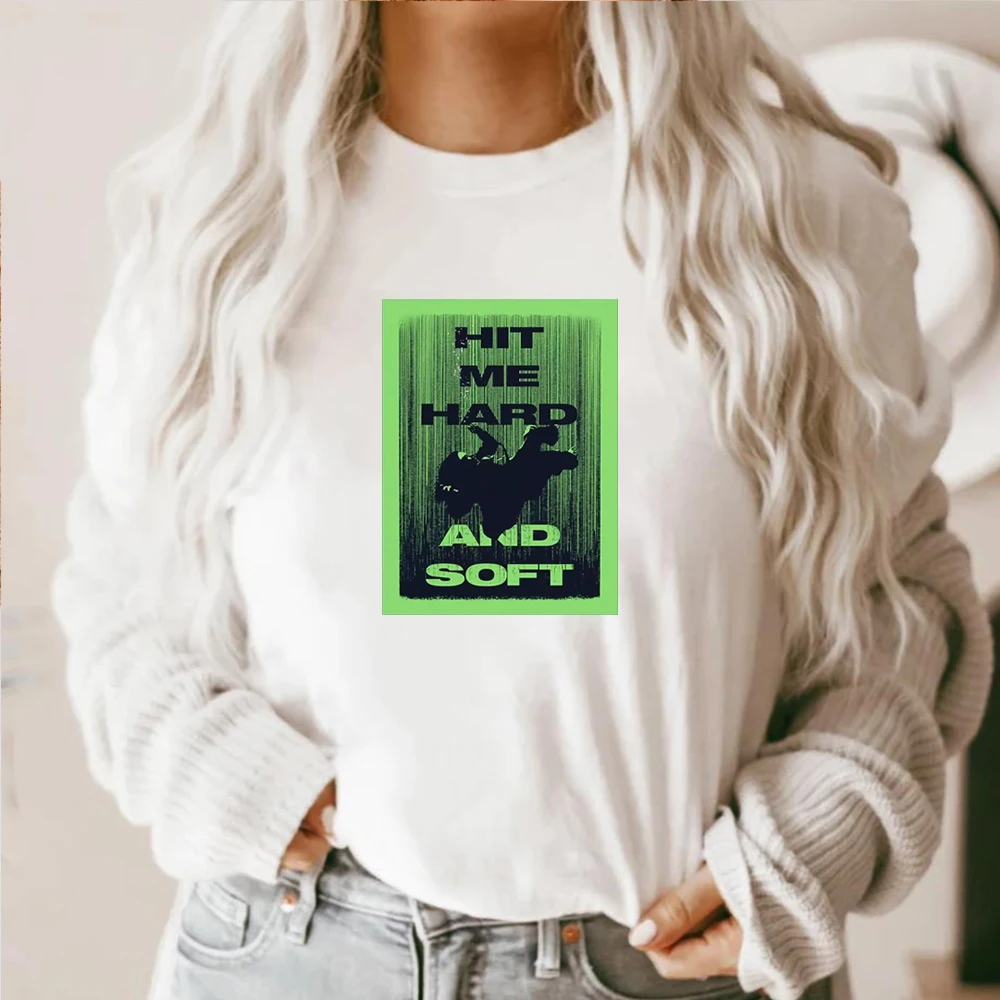 Hit Me Hard And Soft Green Poster B-Billie E-Eilish New Album Hit Me Hard And Soft Unisex T-Shirt Retro Aesthetic Album Shirt