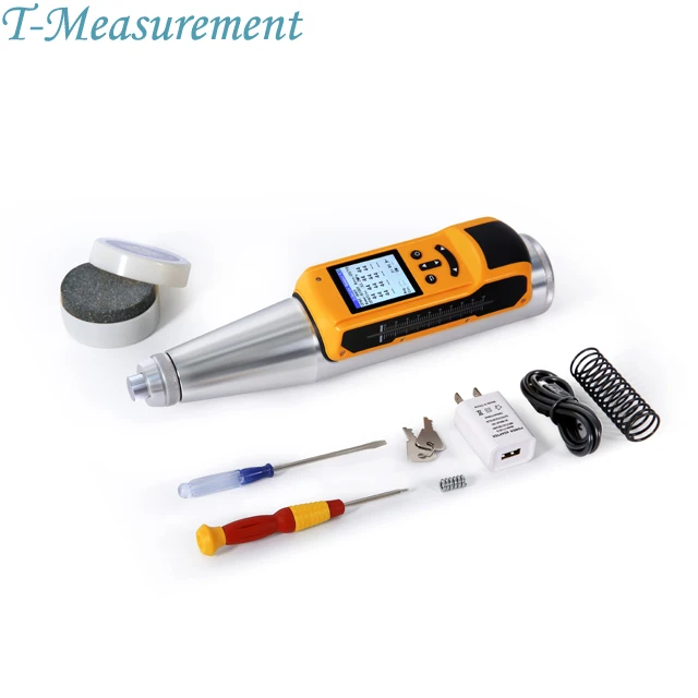 T-Measurement TEM-912 sclerometer test rebound hammer test concrete esclerometro digital concreto test hammer