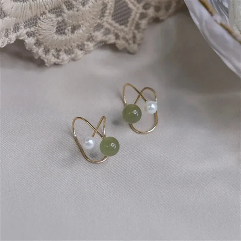 Handmade Natural Hetian Jade Ear Clips 14K Gold Filled Niche Design Earrings Minimalism Women Luxury Commute Jewelry Wholesale