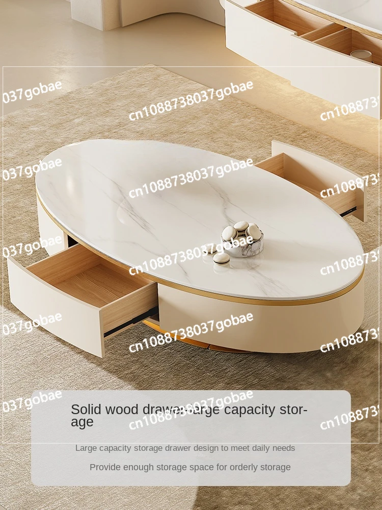 YY round Small Apartment Living Room High-Profile Figure Creative Floor Cabinet Tea Table Combination