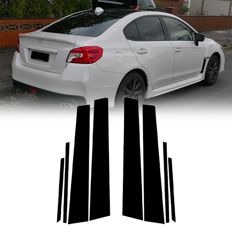 6pcs/set/set/set Car Central Middle Column PC Window Trims Decoration B C Pillar Strip Car Good Fit for Subaru WRX STI 2015-2021