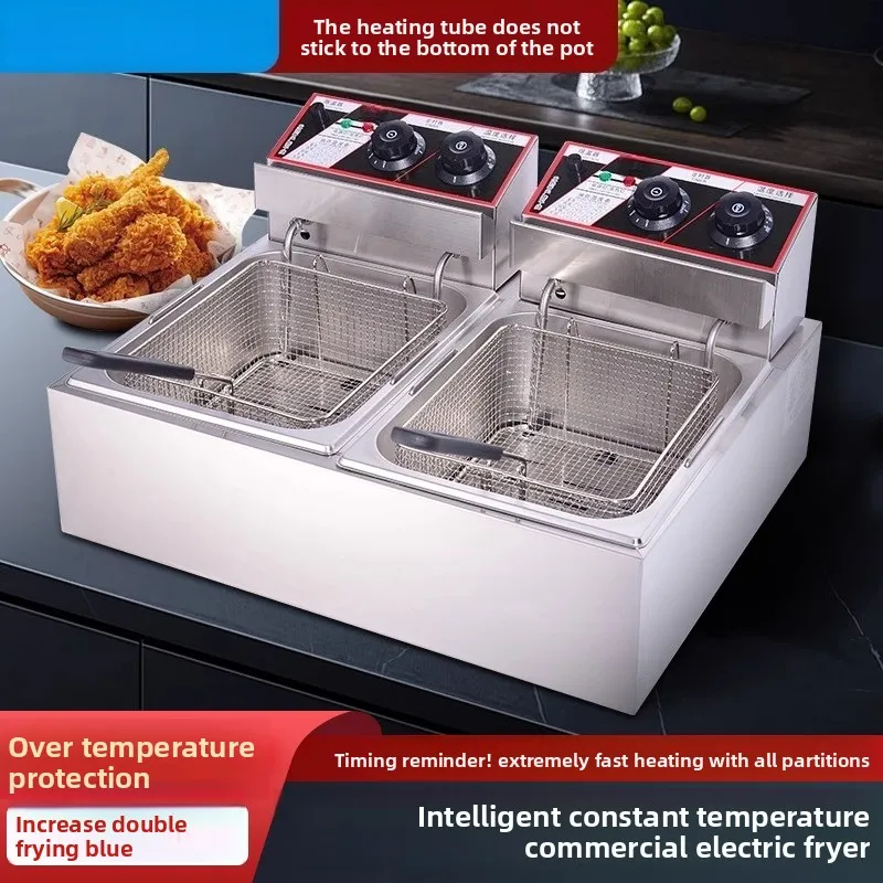 

Commercial Double Cylinder Chicken Chop Fritters Fryer