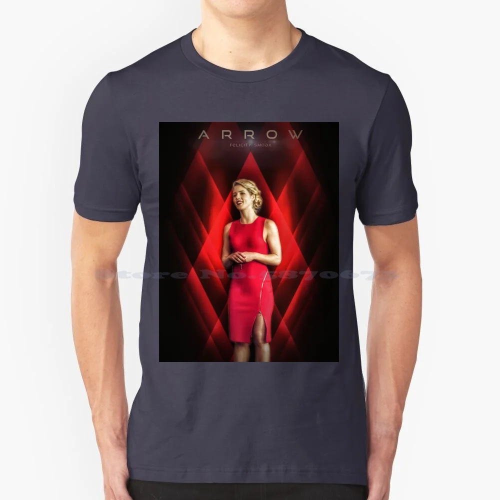 Arrow-Felicity Smoak T Shirt 100% Cotton Tee Felicity