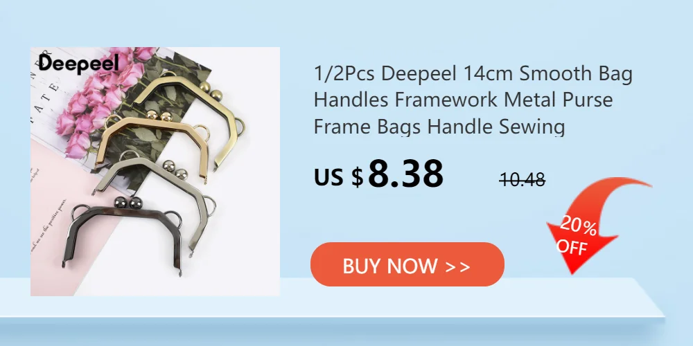 2/5Pcs Deepeel 18.5cm Embossed Bow Head Kiss Clasp Purse Frame Bags Brackets Metal Hardware Wallet Handbag Sewing Accessories