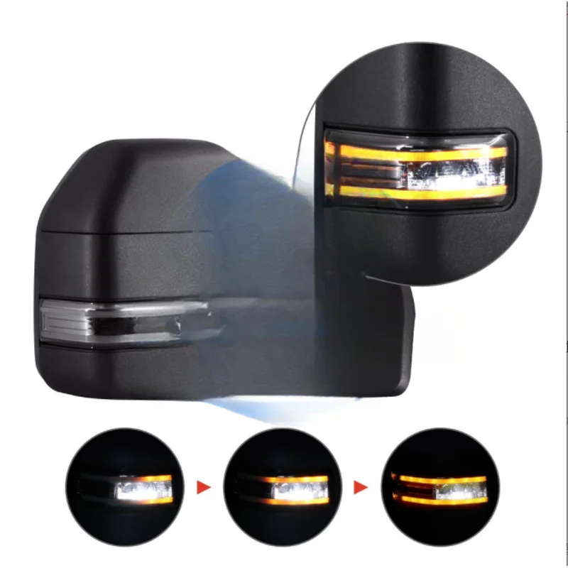 High Quality Heated Adjustable Rearview Side Mirror With Sequential Turn Signal Fit F150 2015+ Auto Replacement Parts