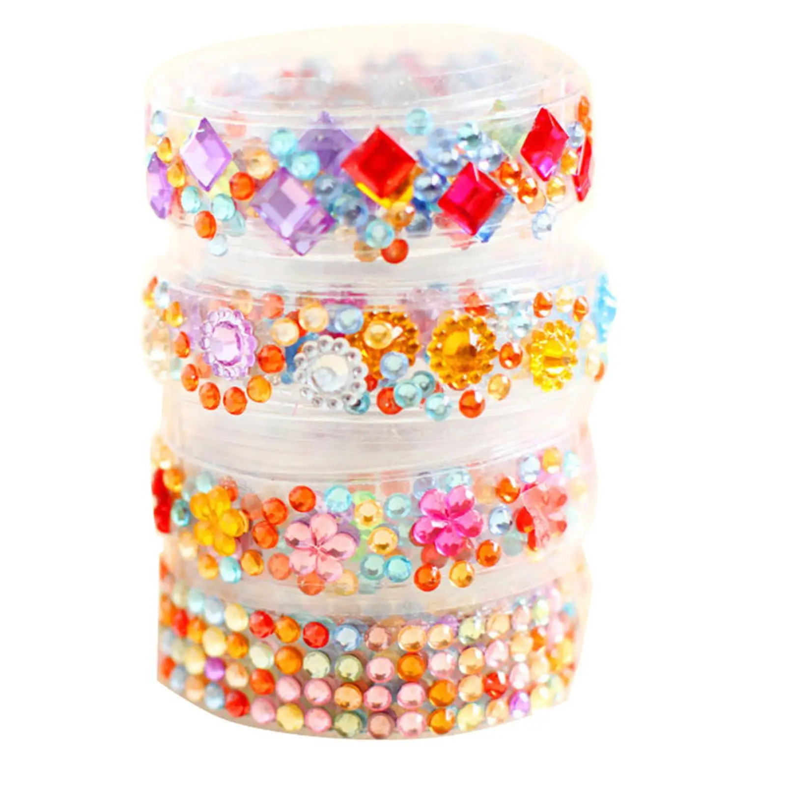 Acrylic Rhinestone Stickers Tape Multifunctional Sticky Colorful Sticker for