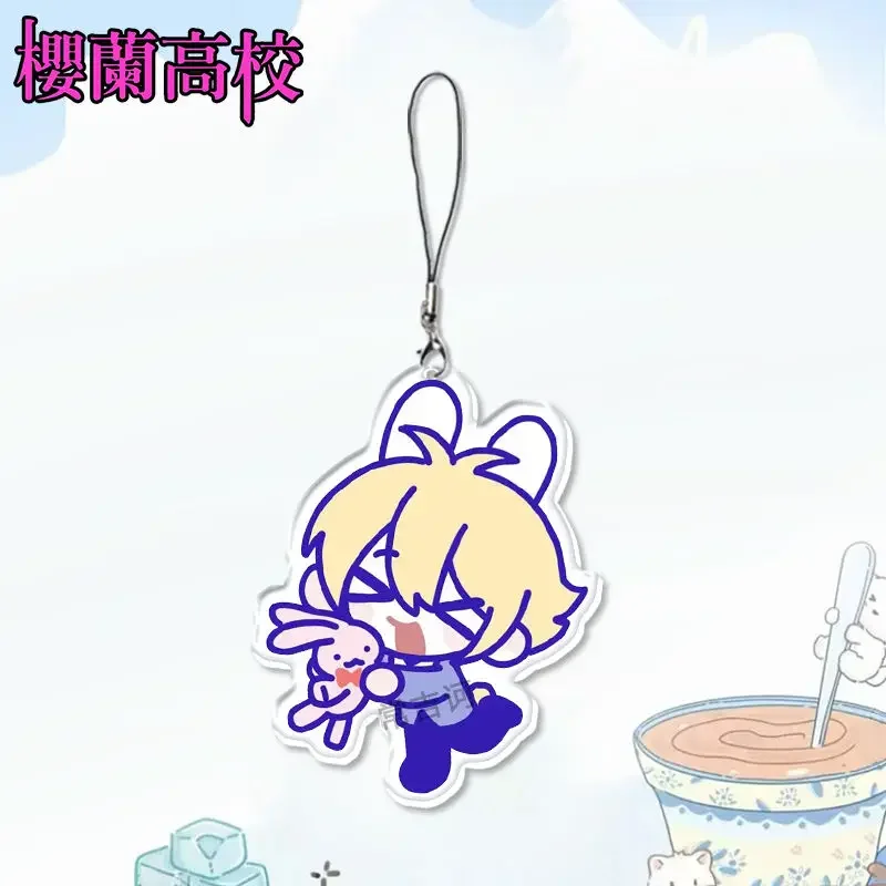 2 шт. Oran High School Host Club Q версия изображение цепочка для мобильного телефона акриловая цепочка для мобильного телефона для телефона ремешок брелок