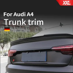 Trunk Styling for Audi A4L B9 2020-2024 Door Cover Molding Garnish Tail Gate Trim Strip Trunk Trim Strips Blackened Darth