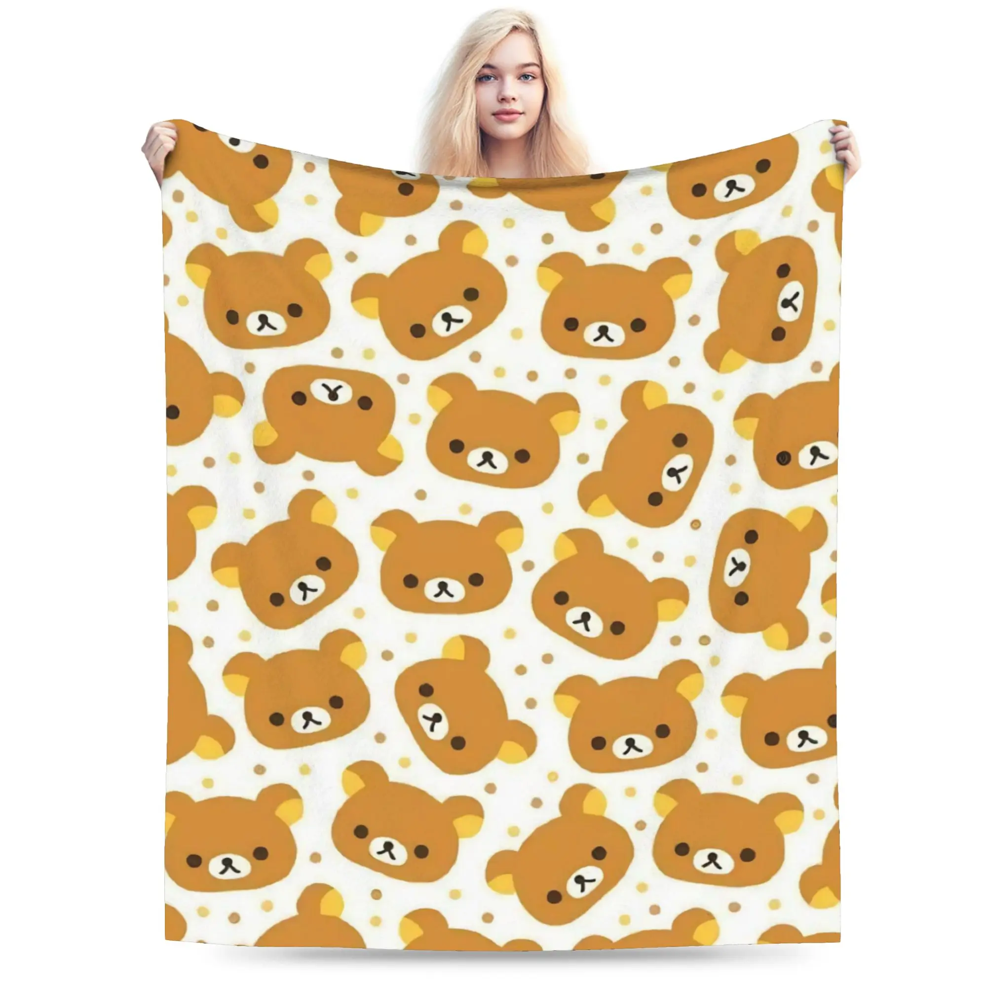 R-Rilakkumas Cartoo Merch Blanket Cozy Soft  Throw Blankets for Couch 50x60 Inches Multiple Sizes Throws And Blankets