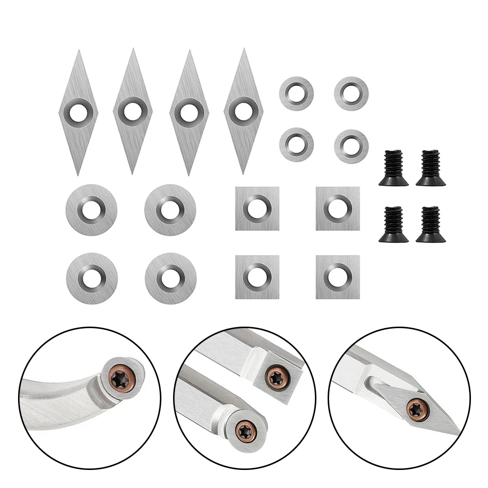 Carbide Cutting Blades Turning Tools Set Carpentry Projects Hollowing Out Not Easy To Break Sturdy And Reliable