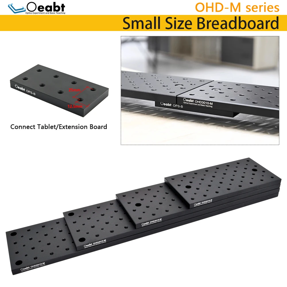 300x100mm Optical Flat Solid Aluminum Breadboard Matrix Aluminum Breadboard M4 M6 High-Density Taps Thread Optical Experimental