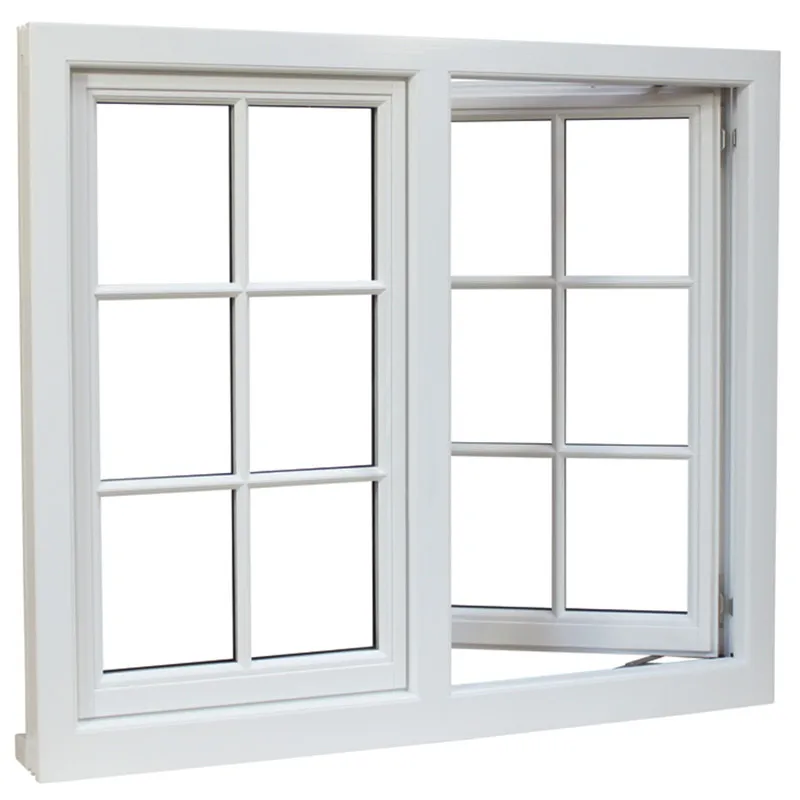 Free N95 Mask Aluminum Frame Tempered Single/double Glass Swing Window With Mosquito Net