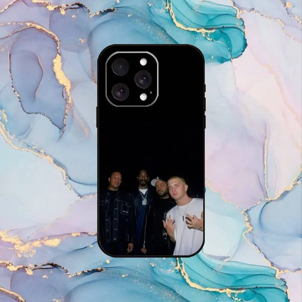 Funda de teléfono Rapper S-Snoop Dogg para iPhone17,16,15,14,13,12,11 Plus,Pro Max, funda negra suave