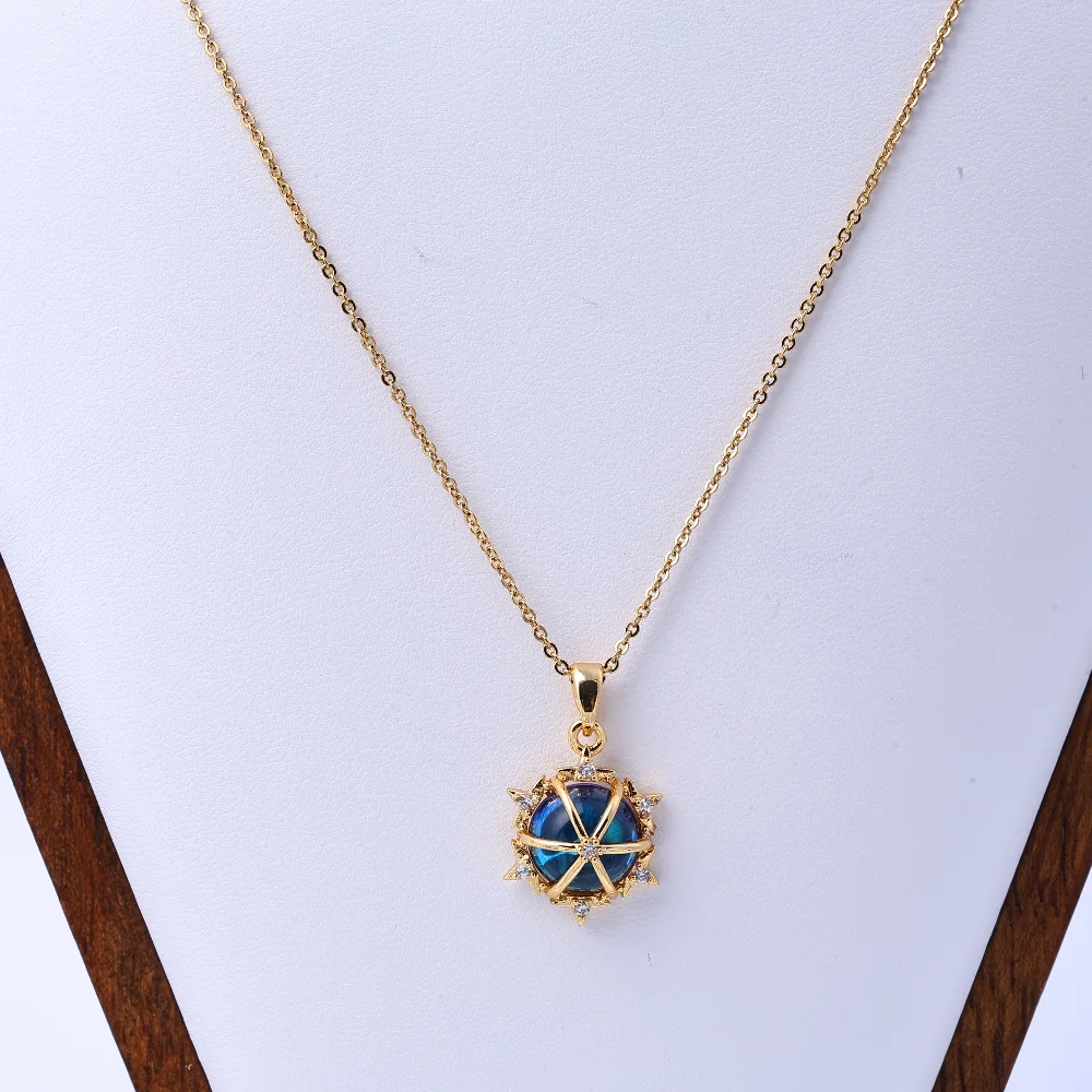 قلادة جميلة للنساء - سلسلة Dream Planet، سلسلة ترقوة عصرية خفيفة الوزن، قلادة هدية من الفولاذ التيتانيوم، Desi المتخصصة