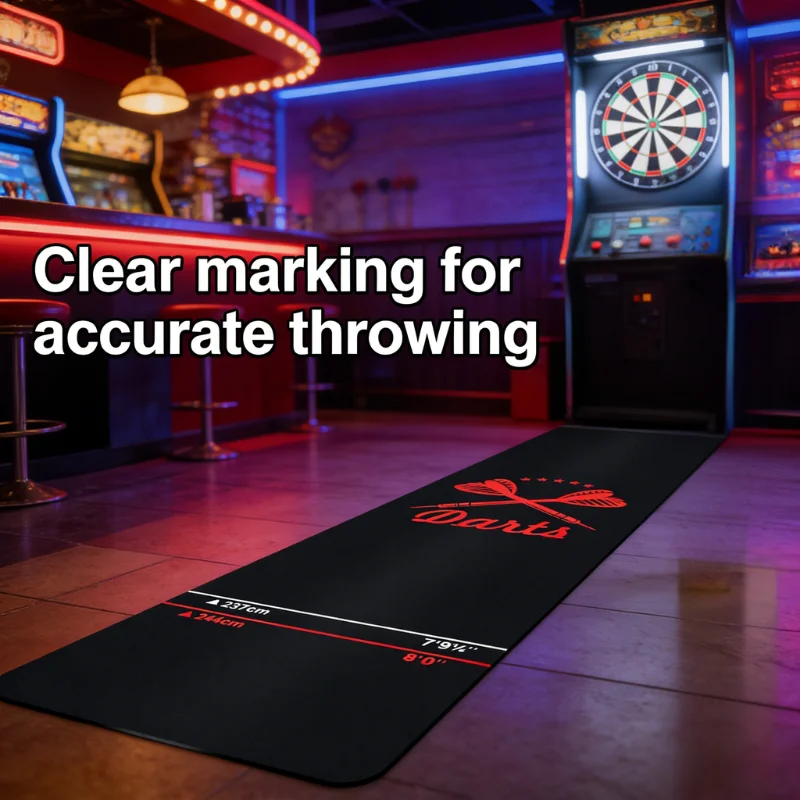 Dart Training Mat Wear-Resistant Floor Protection Mat for Dart Game Bar GameRoom Home Decoration Rug
