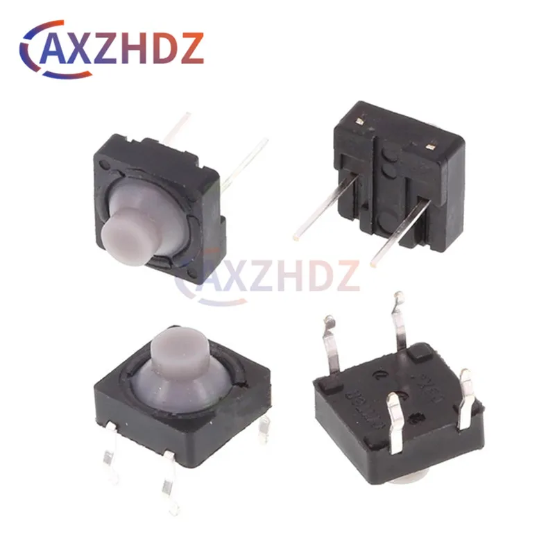 

100PCS Touch switch 8*8*5 Pin 5H Silica Gel Silent Button 8X8X5MM 2Pin DIP 4P Bend Feet Conductive Silicone Button switch