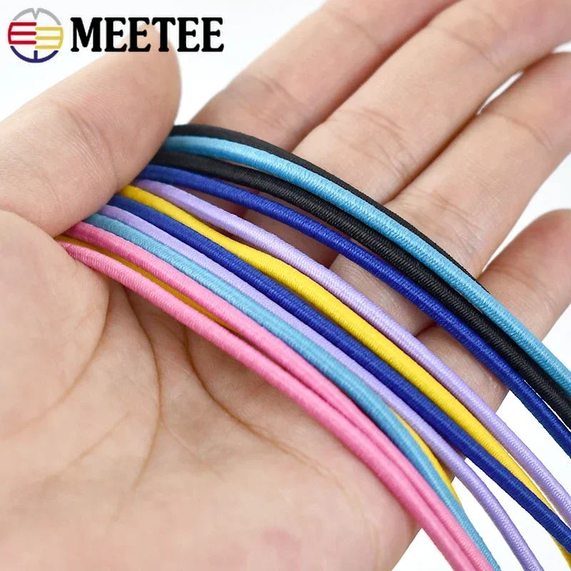 5/10/20Meters Color Elastic Cord For Underwear Hair Decoration Spring Rope Belt Round Stretch Rubber Band DIY Sewing Accessories